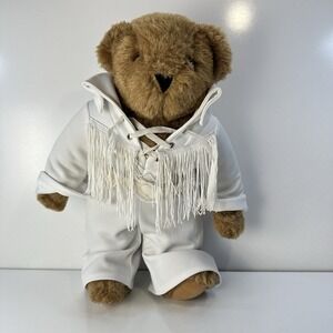 Elvis Presley "Love Me Tender" Bear  Vermont Teddy Bear Co. White Jump Suit